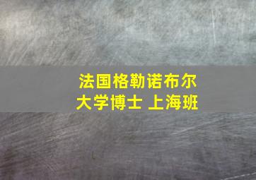 法国格勒诺布尔大学博士 上海班